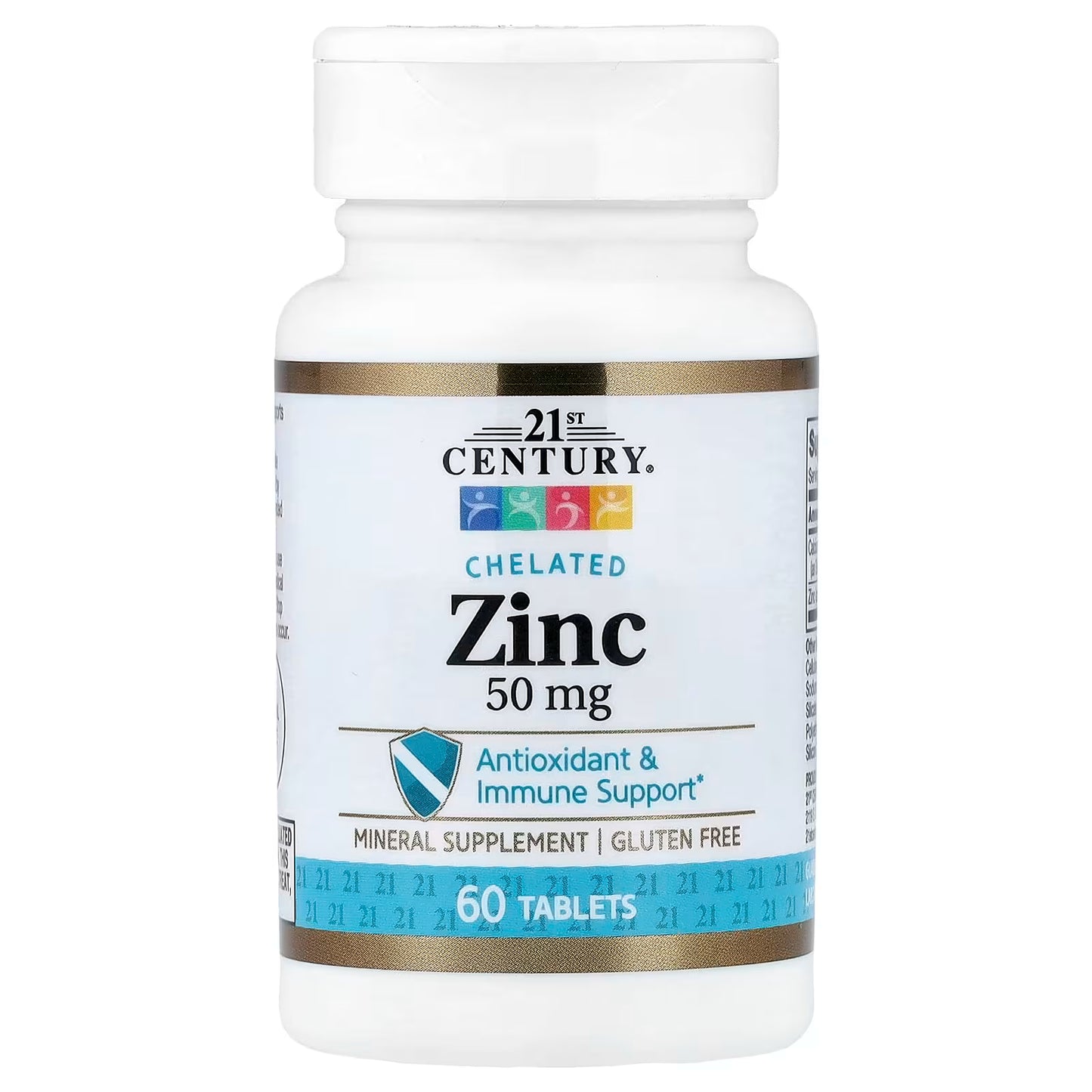 21st Century Chelated Zinc 50 mg – 60 tabletas