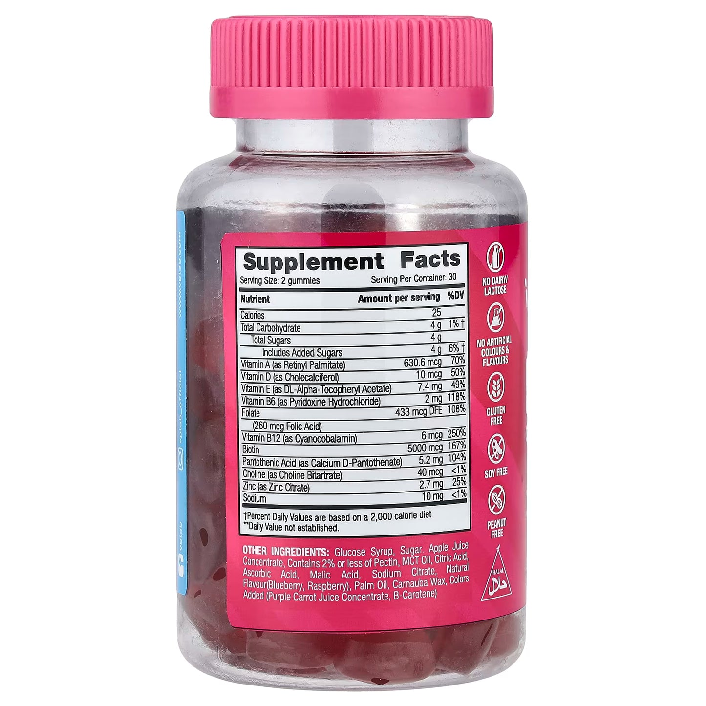 VPLab Beauty Gummies – Mixed Berries (60 gomitas)