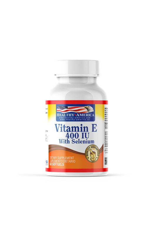 Vitamina E 400 IU con Selenio – 60 Softgels