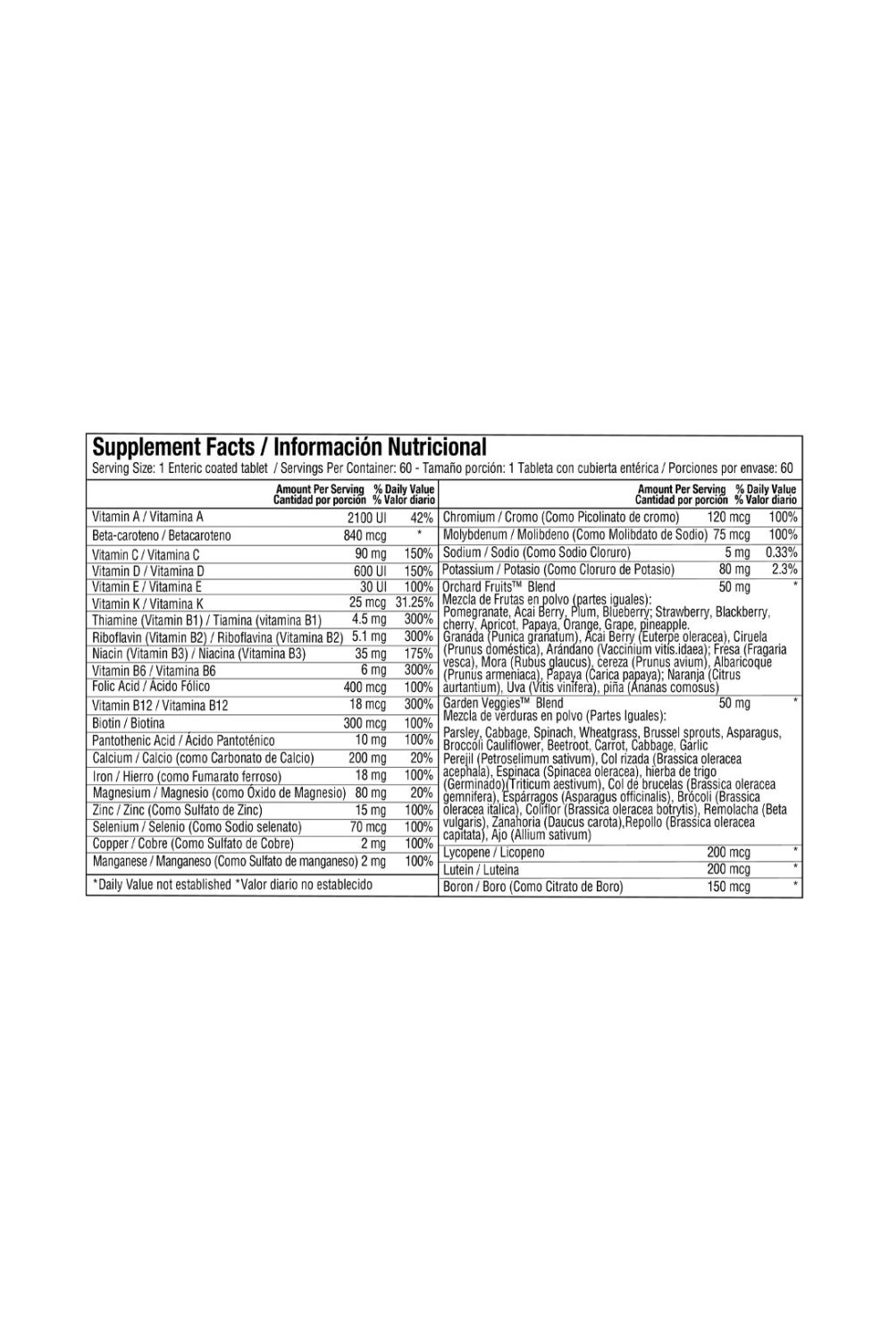 VitaDay Once Daily – Multivitamínico Completo en 1 Cápsula Diaria