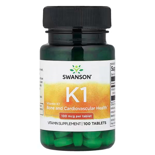 Vitamina K1 100 mcg (100 tabletas) – Importado de USA