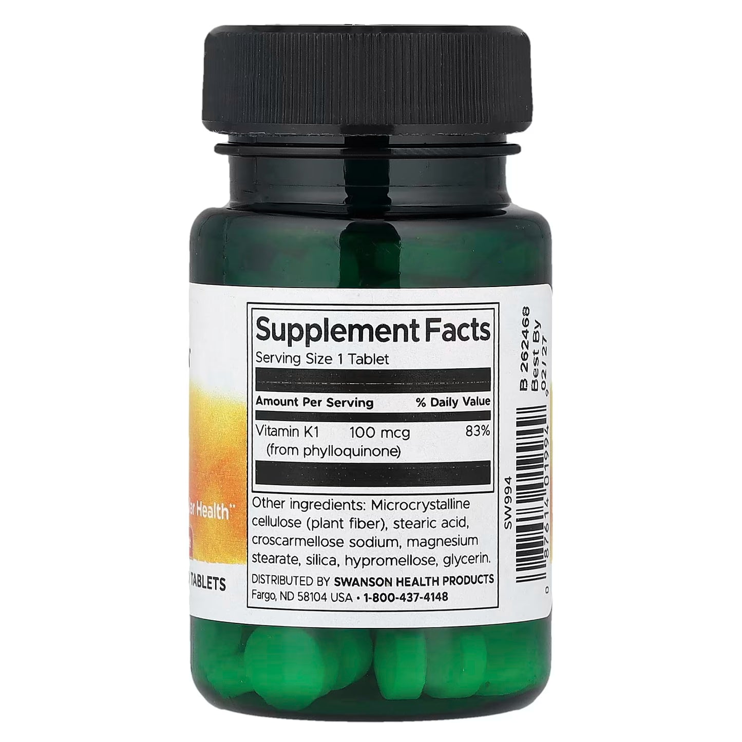 Vitamina K1 100 mcg (100 tabletas) – Importado de USA
