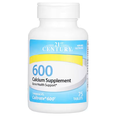 21st Century – Suplemento de Calcio 600 mg (75 tabletas)
