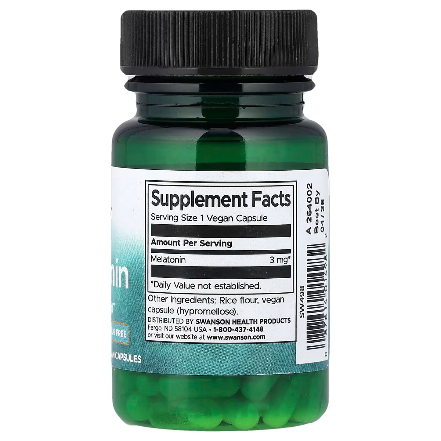 Swanson Melatonina – 3 mg (60 cápsulas)
