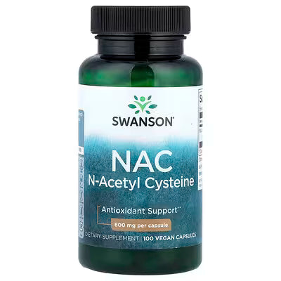 Swanson NAC 600 mg – 100 cápsulas veganas