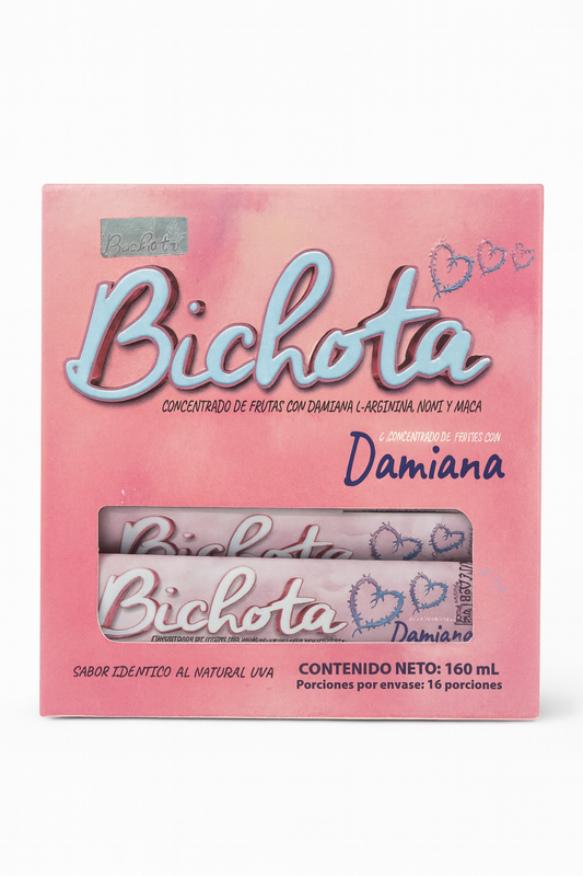 Bichota – Concentrado de Frutas con Damiana, L-Arginina, Noni y Maca (160 ml)
