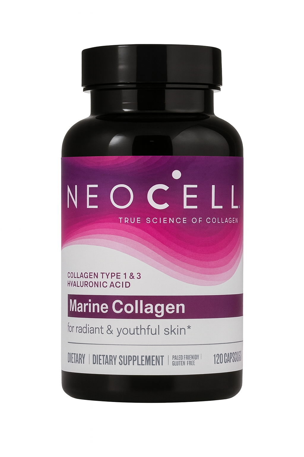 Péptidos de Colágeno Marino + Ácido Hialurónico – 120 Cápsulas