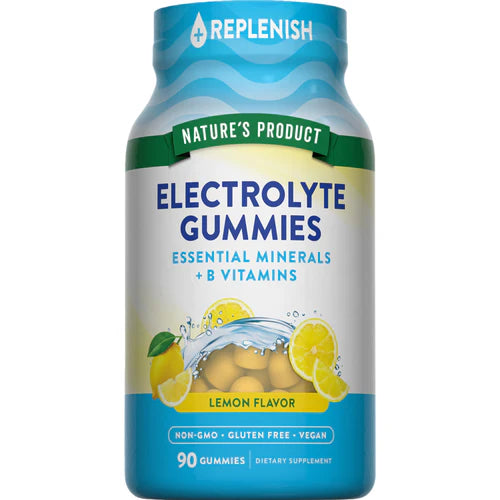 Electrolyte Gummies – Sabor Limón | 90 Gomitas de Hidratación y Energía
