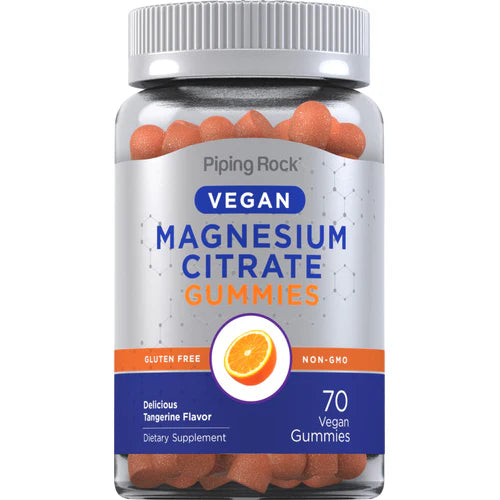 Citrato de Magnesio (Sabor Mandarina) 70 Gomas Veganas – Importado de USA