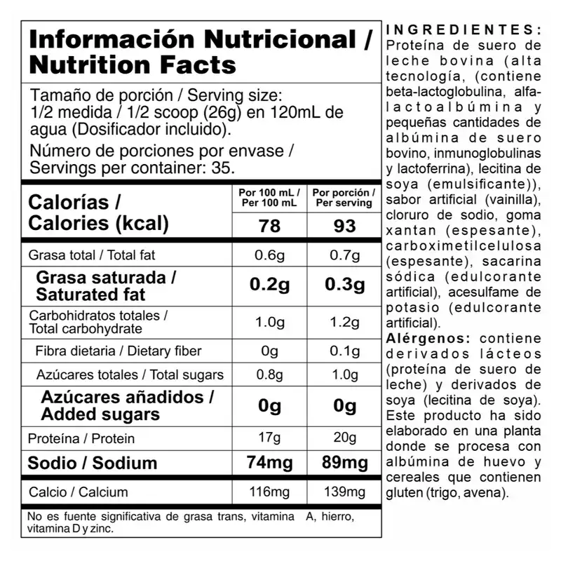 Bipro Classic Vainilla 2lb – Proteína de Suero de Leche