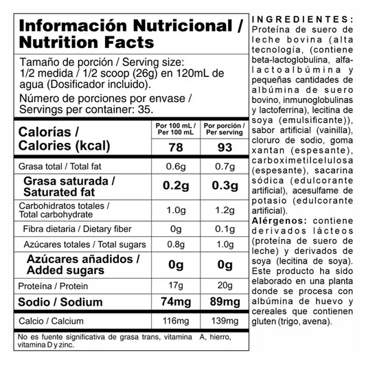 Bipro Classic Vainilla 2lb – Proteína de Suero de Leche