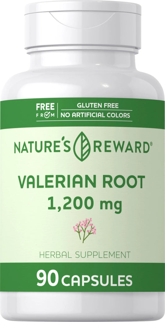 Valerian Root 1,200 mg – Nature’s Reward (90 cápsulas)