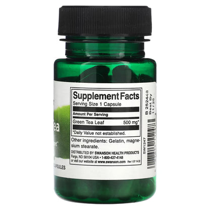 Swanson Green Tea – Té Verde 500 mg (30 cápsulas)