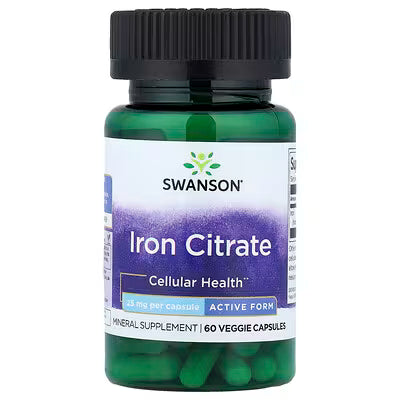 Hierro Citrato 25 mg (60 cápsulas vegetarianas)