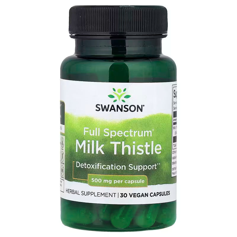 Swanson Full Spectrum (Cardo Mariano)  Milk Thistle 500 mg – 30 cápsulas veganas