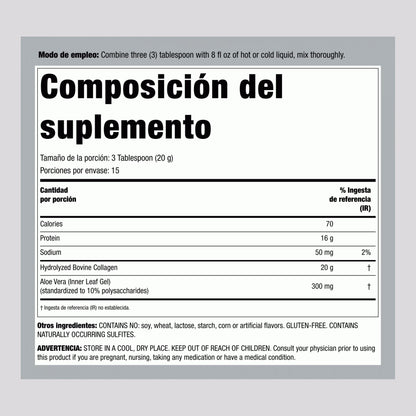Super Collagen with Aloe – Nature’s Product (300 g en polvo)
